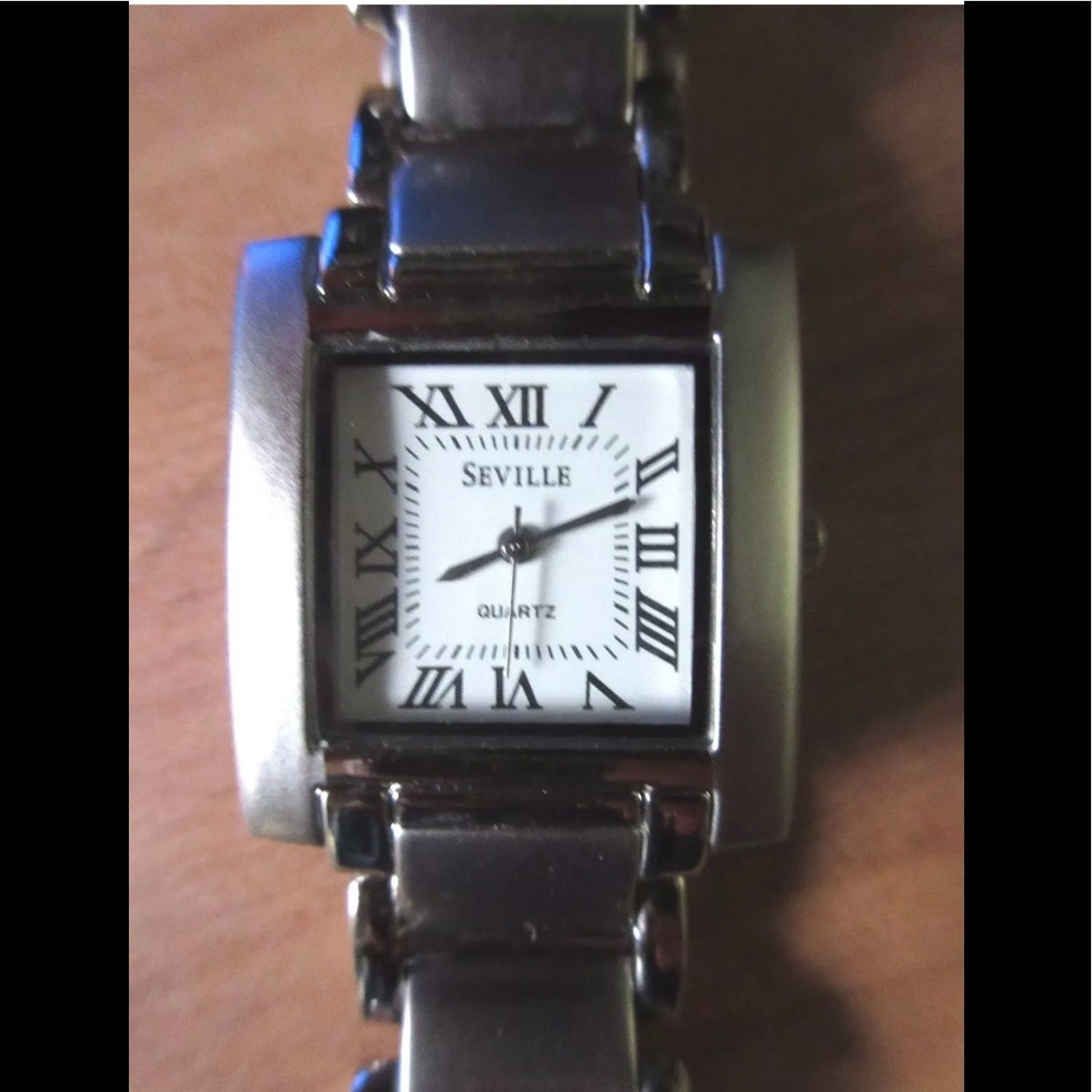 Women's Silver-Tone Stainless Steel Watch with White Dial